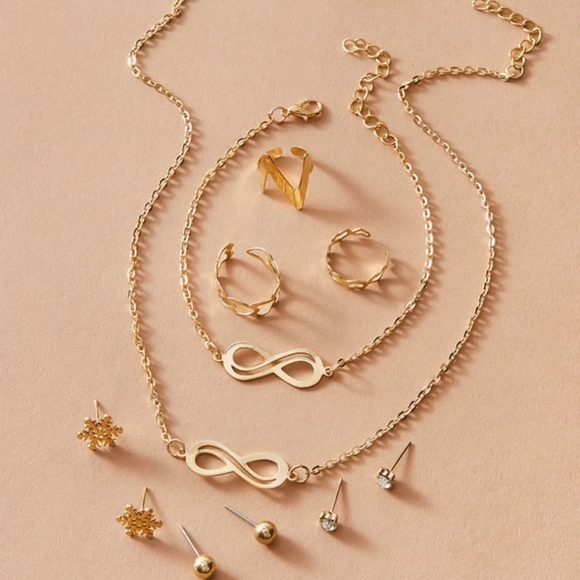 11pc Infinity & Rhinestone Decor Set - Picture 2 of 3